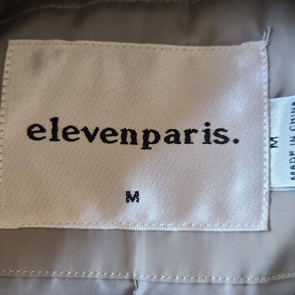 ELEVEN PARIS Suxy Nylon Zip-Front Bomber Jacket Plein Air Gray Men's Size Medium - Picture 11 of 14